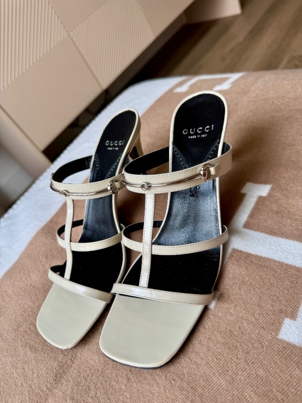Gucci 75mm horsebit-detail leather sandals